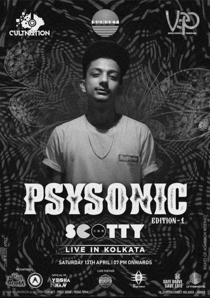 Archive flyer: Psysonic Edition 1 featuring Scotty, Kolkata